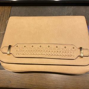 Violet Ray tan cross body, clutch leather bag!